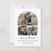 Moderne Arch Love & Bedankt | 3 Weddenschap op fot (Voorkant)