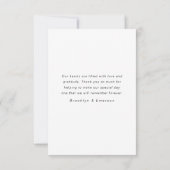 Moderne Arch Love & Bedankt | 3 Weddenschap op fot (Achterkant)