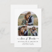 Moderne Arch Love & Bedankt | 3 Weddenschap op fot (Voorkant / Achterkant)