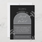 Moderne Arch met Branches Elegant Wedding Kaart (Voorkant)