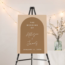 Moderne Arch Minimalist Script Weduwen Welkom