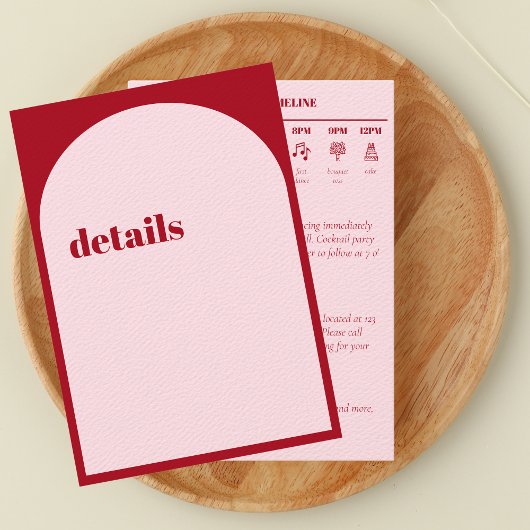 Moderne Arch Minimalist Weddenschap Tijdlijn - Geg Informatiekaartje