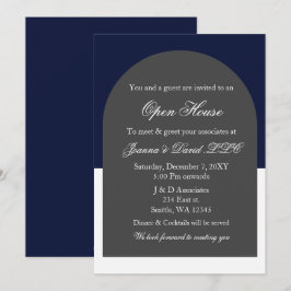 Moderne Arch Navy Business Corporate Party Kaart