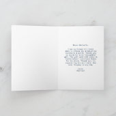 Moderne Arch Navy Colour Block Photo Afstuderen Bedankkaart (Binnen)