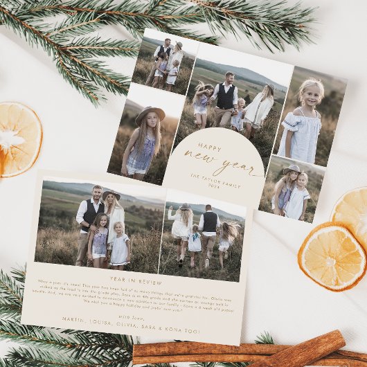 Moderne Arch | Nieuwe jaren voor de Cream Multi Ph Feestdagenkaart