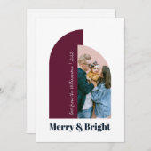 Moderne Arch Paars Blauwe Foto 2022 Kerstkaart (Voorkant / Achterkant)