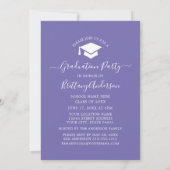 Moderne Arch Periwinkle Graduation Party Kaart (Achterkant)