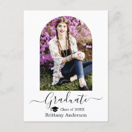 Moderne Arch Pet Calligrafie Foto Afstuderen Briefkaart