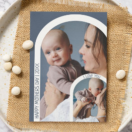 Moderne Arch Photo collage | Moederdag Holiday Ca Feestdagenkaart