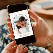 Moderne Arch Photo Destination Cream Wedding Save The Date