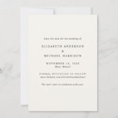 Moderne Arch Photo Destination Cream Wedding Save The Date (Achterkant)