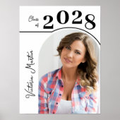 Moderne Arch Photo Graduation Party Poster (Voorkant)