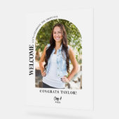 Moderne Arch Photo Graduation Party Welkom Frosted Acryl Bord (Hoek)