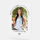 Moderne Arch Photo Graduation Party Welkom Frosted Acryl Bord (Hoek)