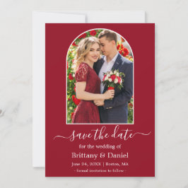 Moderne Arch Photo Lijst Red Save The Date