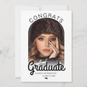 Moderne Arch Photo Minimal Afstuderen Aankondiging (Voorkant)