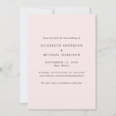 Moderne Arch Photo Pink Destination Wedding Save The Date (Achterkant)