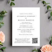 Moderne Arch Photo QR Code All in One Wedding Kaart