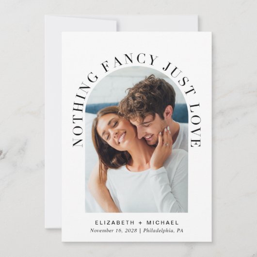 Moderne Arch Photo QR Code Niets Fancy gewoon lief Kaart (Voorkant)