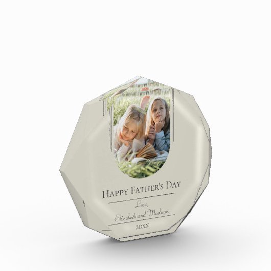 Moderne Arch Photo Vaderdag | Beige Fotoblokken (Links)