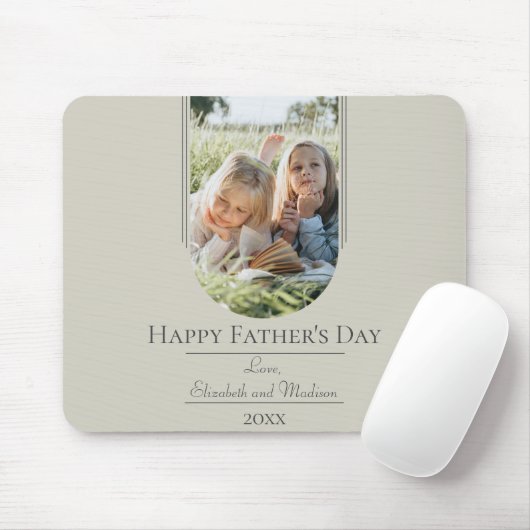 Moderne Arch Photo Vaderdag | Beige Muismat (Met muis)