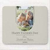 Moderne Arch Photo Vaderdag | Beige Muismat (Voorkant)