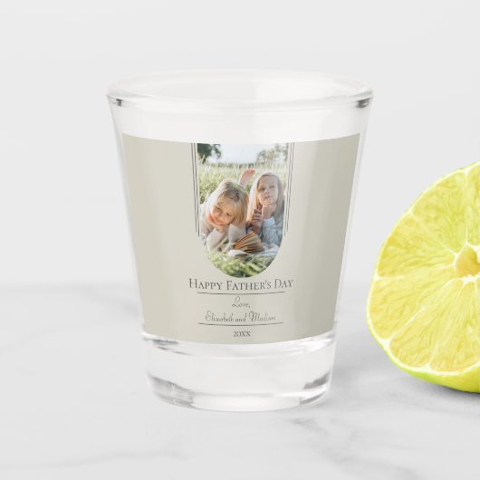 Moderne Arch Photo Vaderdag | Beige Shot Glas (Voorkant)
