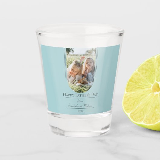 Moderne Arch Photo Vaderdag | BLAUWGROEN Shot Glas (Voorkant)