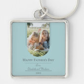 Moderne Arch Photo Vaderdag | BLAUWGROEN Sleutelhanger (Voorkant)