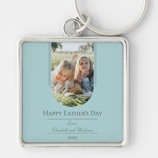 Moderne Arch Photo Vaderdag | BLAUWGROEN Sleutelhanger (Voorkant)