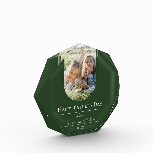 Moderne Arch Photo Vaderdag | Emerald Green Fotoblokken (Links)