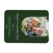 Moderne Arch Photo Vaderdag | Emerald Green Magneet (Horizontaal)