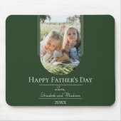 Moderne Arch Photo Vaderdag | Emerald Green Muismat (Voorkant)