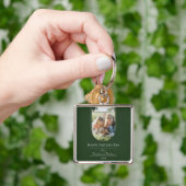 Moderne Arch Photo Vaderdag | Emerald Green Sleutelhanger (Hand)