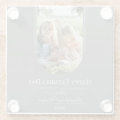 Moderne Arch Photo Vaderdag | Grijs Glazen Onderzetter (Achterkant)