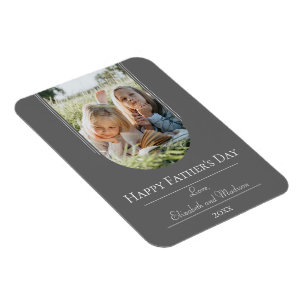 Moderne Arch Photo Vaderdag   Grijs Magneet