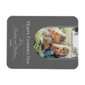 Moderne Arch Photo Vaderdag | Grijs Magneet (Horizontaal)