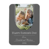 Moderne Arch Photo Vaderdag | Grijs Magneet (Verticaal)