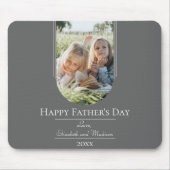 Moderne Arch Photo Vaderdag | Grijs Muismat (Voorkant)