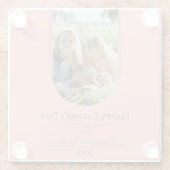 Moderne Arch Photo Vaderdag | Koraal Glazen Onderzetter (Achterkant)