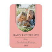 Moderne Arch Photo Vaderdag | Koraal Magneet (Verticaal)