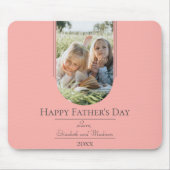 Moderne Arch Photo Vaderdag | Koraal Muismat (Voorkant)