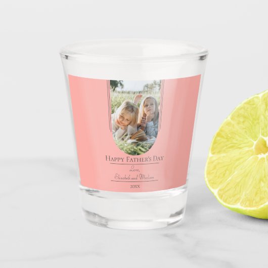 Moderne Arch Photo Vaderdag | Koraal Shot Glas (Voorkant)