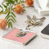 Moderne Arch Photo Vaderdag | Koraal Sleutelhanger (Zijkant)