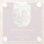 Moderne Arch Photo Vaderdag | Rood Glazen Onderzetter (Achterkant)