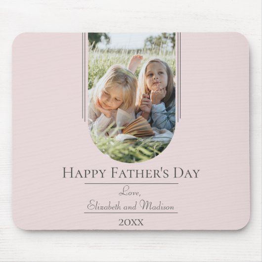 Moderne Arch Photo Vaderdag | Roze Muismat (Voorkant)