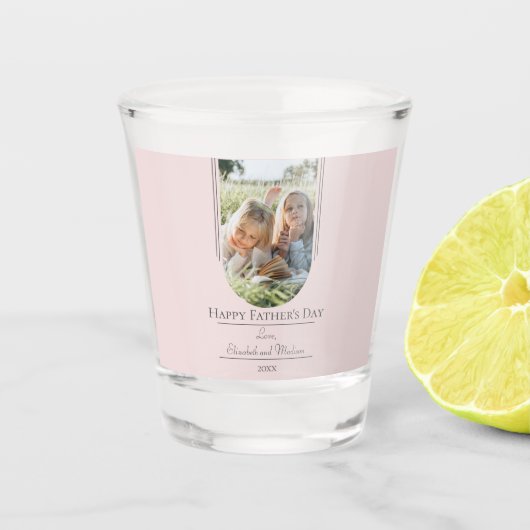 Moderne Arch Photo Vaderdag | Roze Shot Glas (Voorkant)