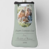 Moderne Arch Photo Vaderdag | Sage Green Golfheadcover (Draai 90)