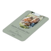 Moderne Arch Photo Vaderdag | Sage Green Magneet (Linkerzijde)