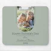 Moderne Arch Photo Vaderdag | Sage Green Muismat (Voorkant)